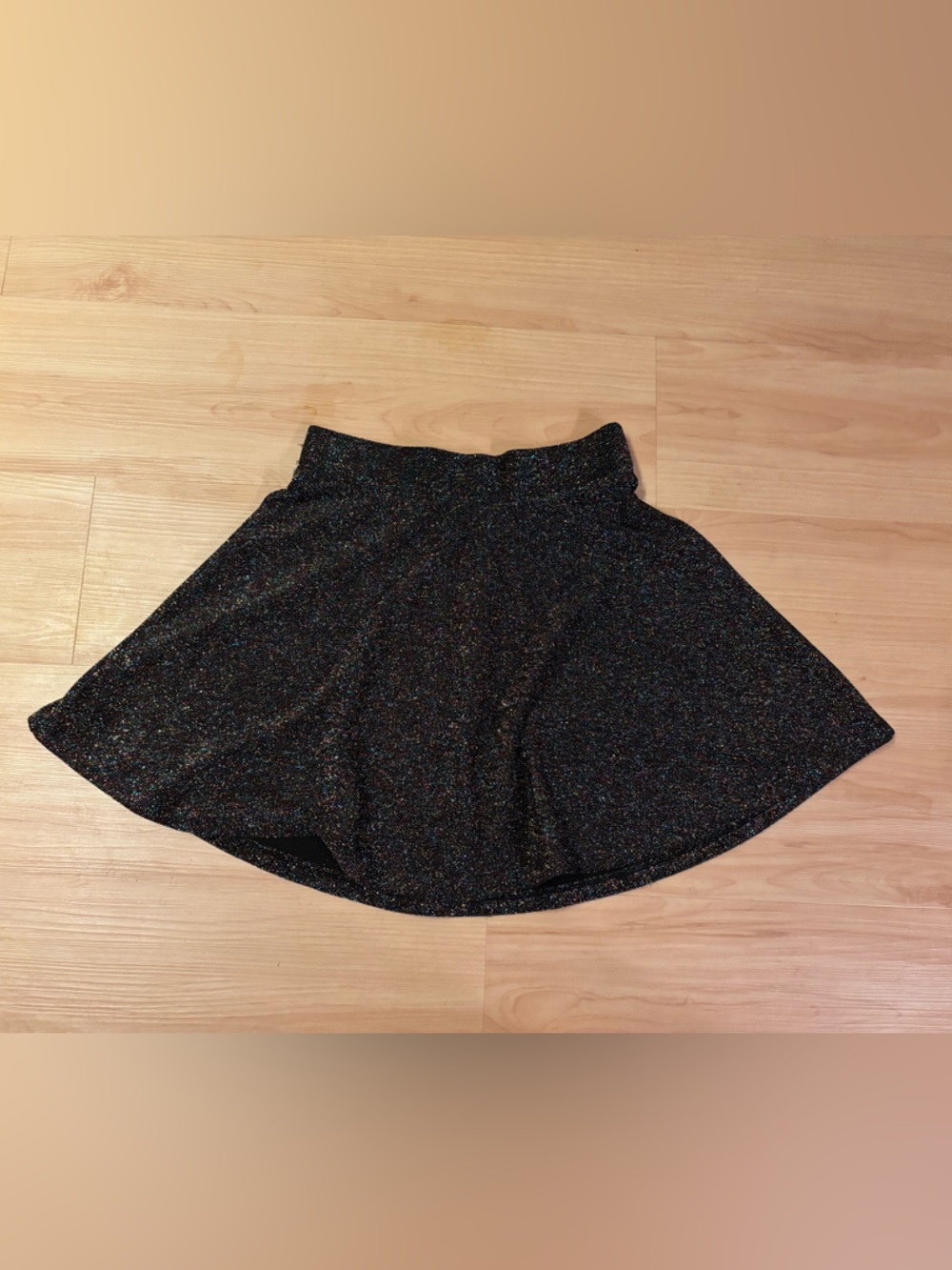 Forever 21 Black Sparkle Skater Skirt